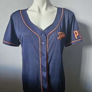 Victoria's Secret Pink Navy Blue Mesh Jersey